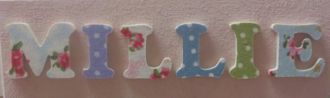 Fabric Covered Wooden Letter
