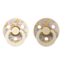 BIBS x LIBERTY Colour 2 Pack Strawberries and Cream Latex - Ivory Mix