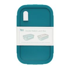 Double Wall Lunch Box with Divider - Deep Blue