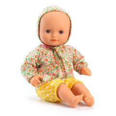 Djeco Pomea Doll - Baby Flora Petit Pan Dressed