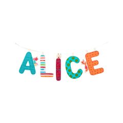 Lilliputiens Fabric Letter with Ribbon