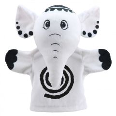 My First Black and White Puppet - Elephant