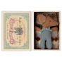 Sleepy wakey baby mouse in matchbox - Blue