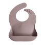 Mushie Silicone Bib Warm Taupe