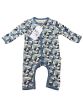 Baby Romper - Geometric Blue