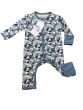 Baby Romper - Geometric Blue