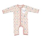 Baby Romper - Whale Spot and Stripe Ash Rose