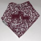 Reindeer on Rosewood Bandana Bib