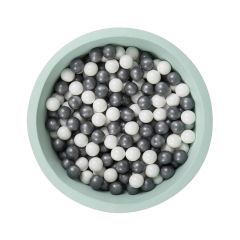 Mint Ball Pit - Silver/White Balls