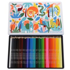 36 Colouring Pencils in a Tin Wild Wonders