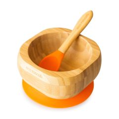 Eco Rascals Bamboo Bowl & Spoon - Orange