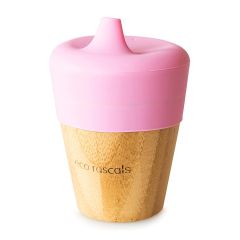 Eco Rascals Bamboo Small Cup with Sippy Feeder Pink