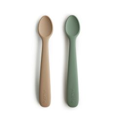 Mushie 2 Pack of Baby Spoons - Dried Thyme/Natural