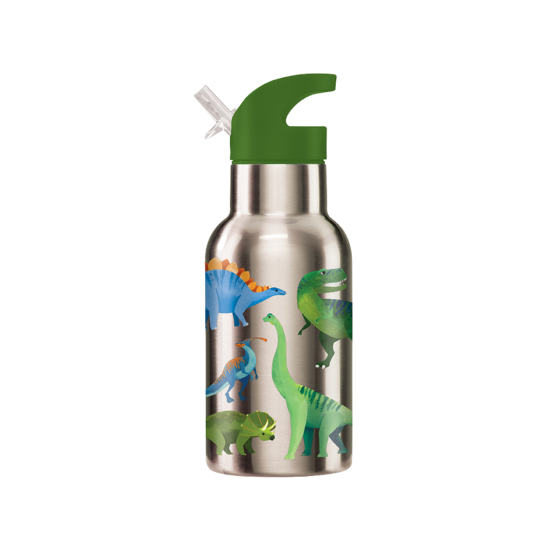 On the Go Stainless Steel Water Bottle Dinosaur