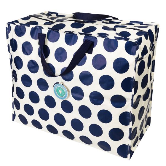 Jumbo Storage Bag - Navy on White Spotlight