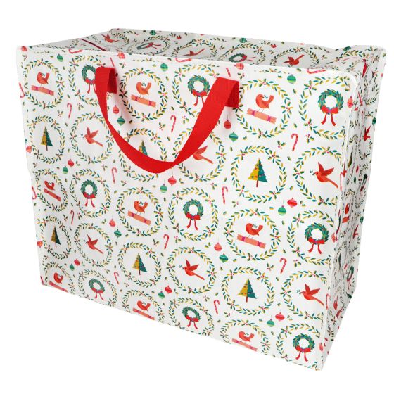 Jumbo Storage Bag - Robin Wreath