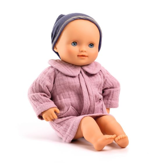 Djeco Pomea Doll - Baby Dahlia Purple Dressed