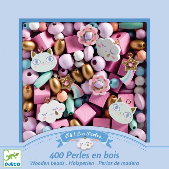 Wooden Beads, Rainbow