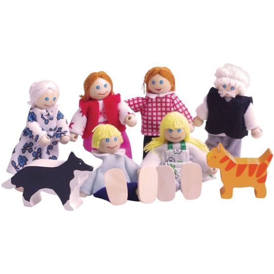Doll Family with Pets