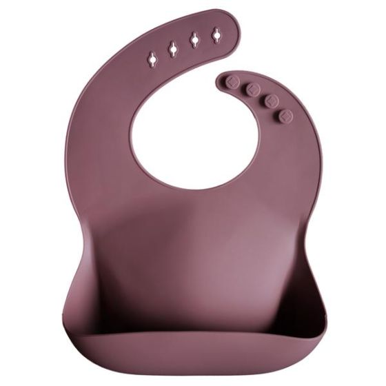Mushie Silicone Bib Dusty Rose