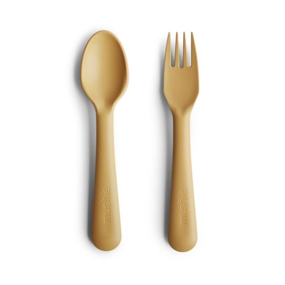 Fork and Spoon Set - Mustard