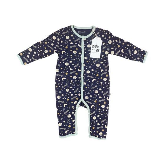 Navy Constellation Stars Romper