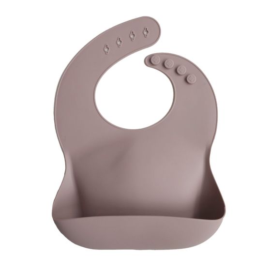 Mushie Silicone Bib Warm Taupe