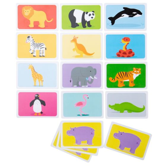 Wild Animals Snap Card Game