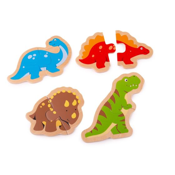 Two Piece Puzzle Dinosaurs