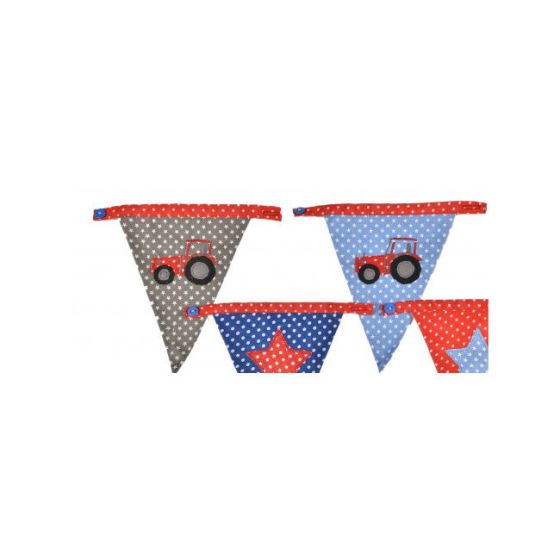 Spotty Bunting Tractor - 1 x Plain End