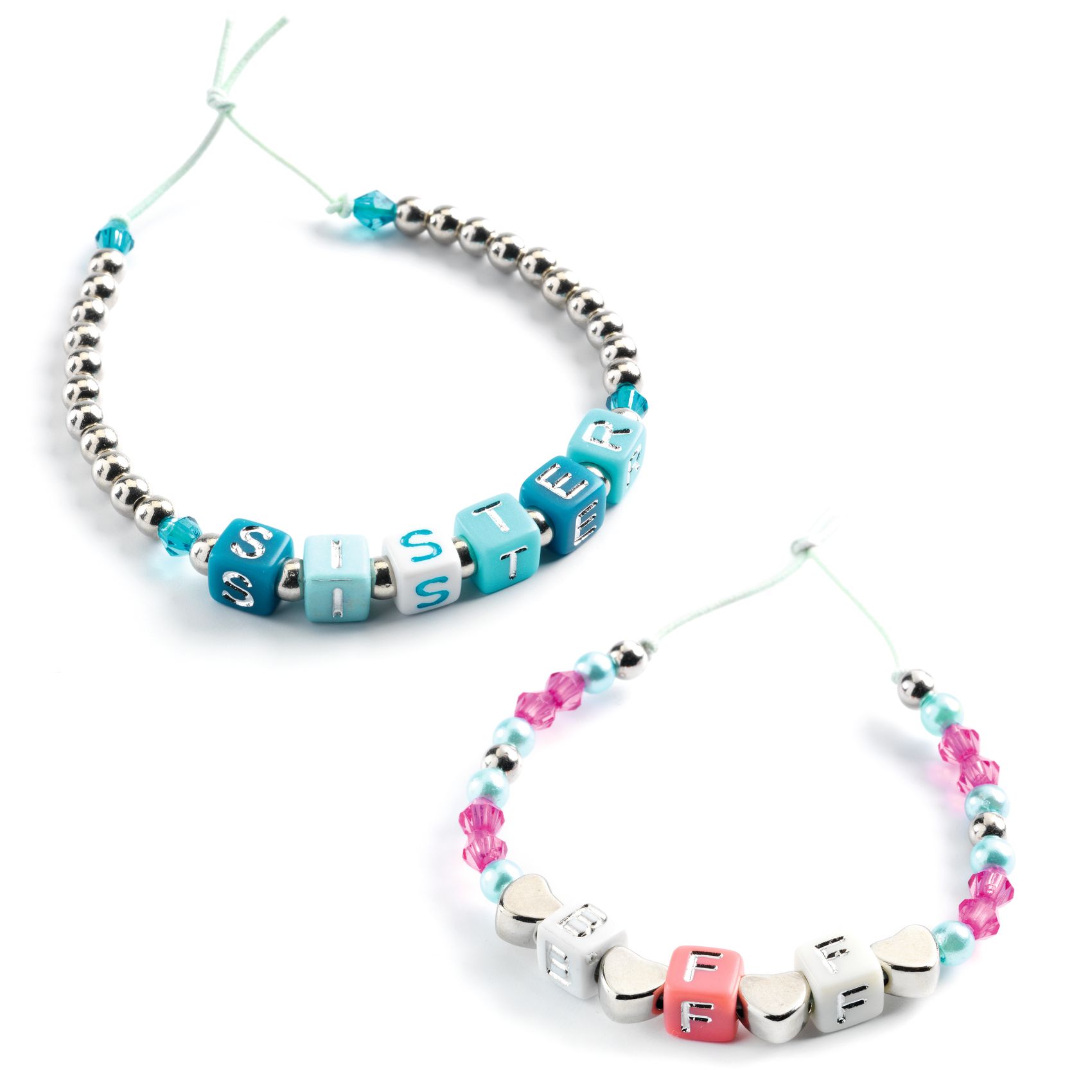 Abundance Beads - Alphabet Silver Pearls