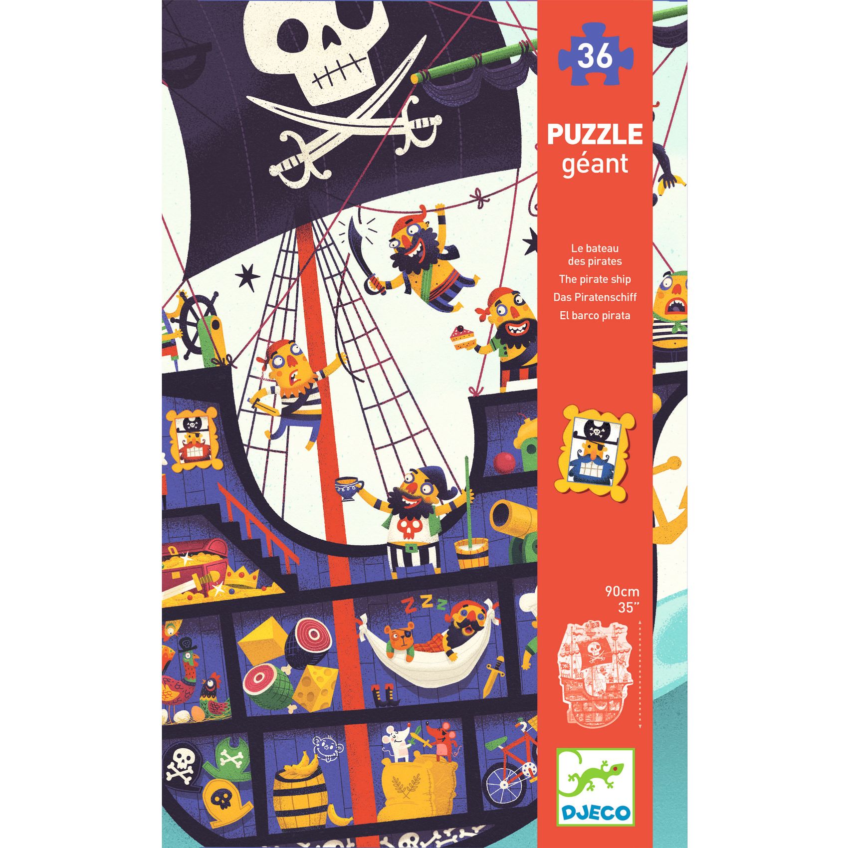 Giant Puzzle - The Pirate Ship, 36pieces