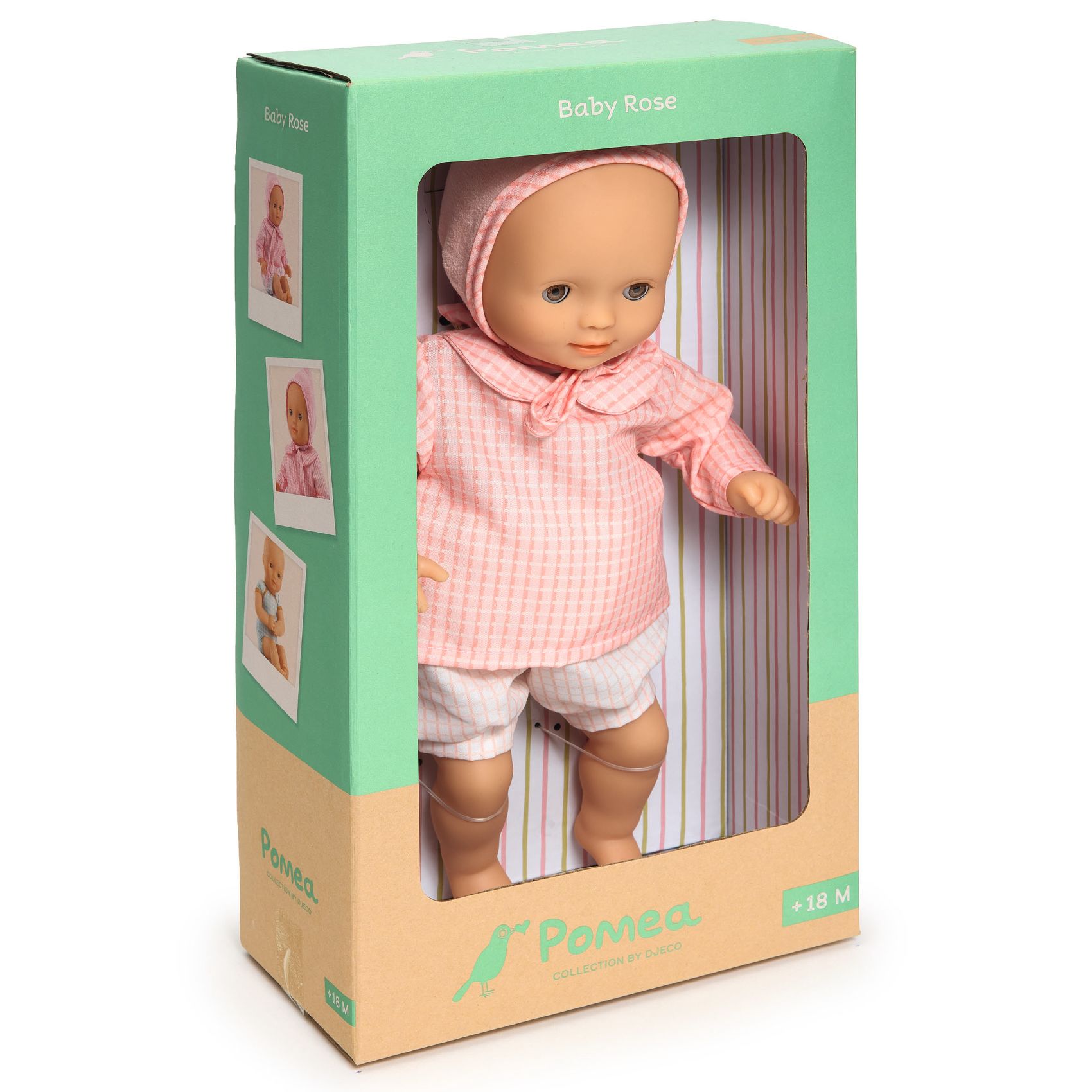 Djeco Pomea Doll - Baby Rose Dressed
