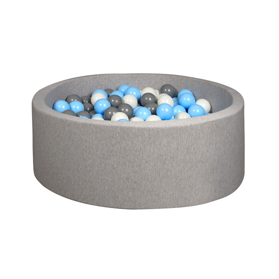 Ball Pit - Light Grey with Blue/Grey/White Balls